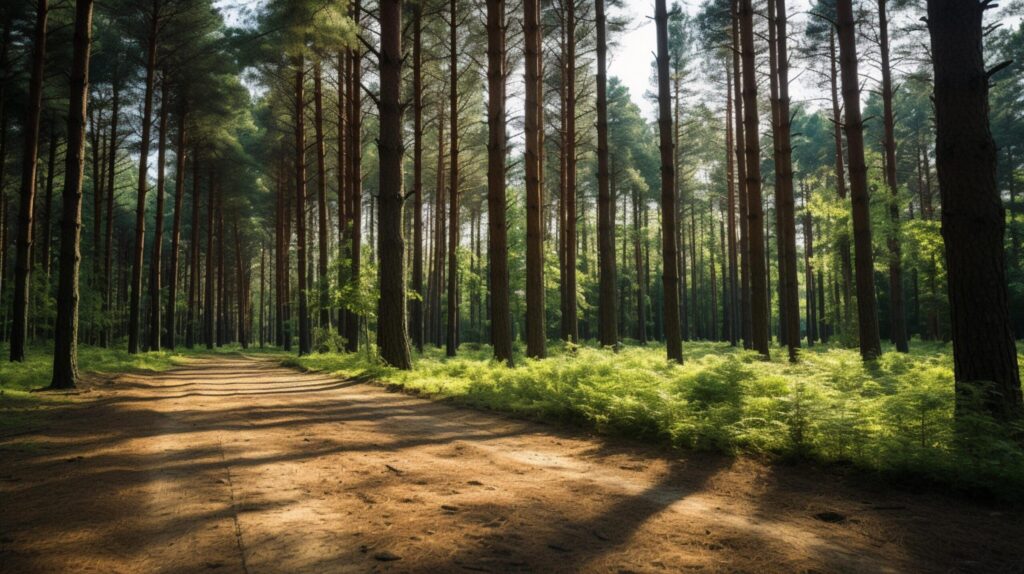 Pine Forest Nature Background Free Photo