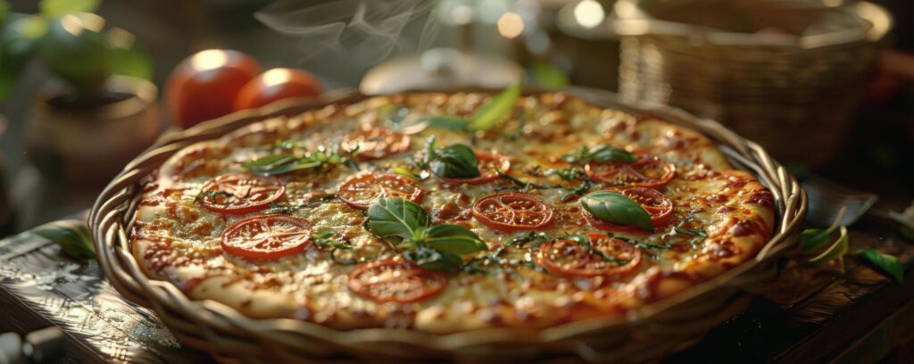 Pizza on Wooden Table Free Photo