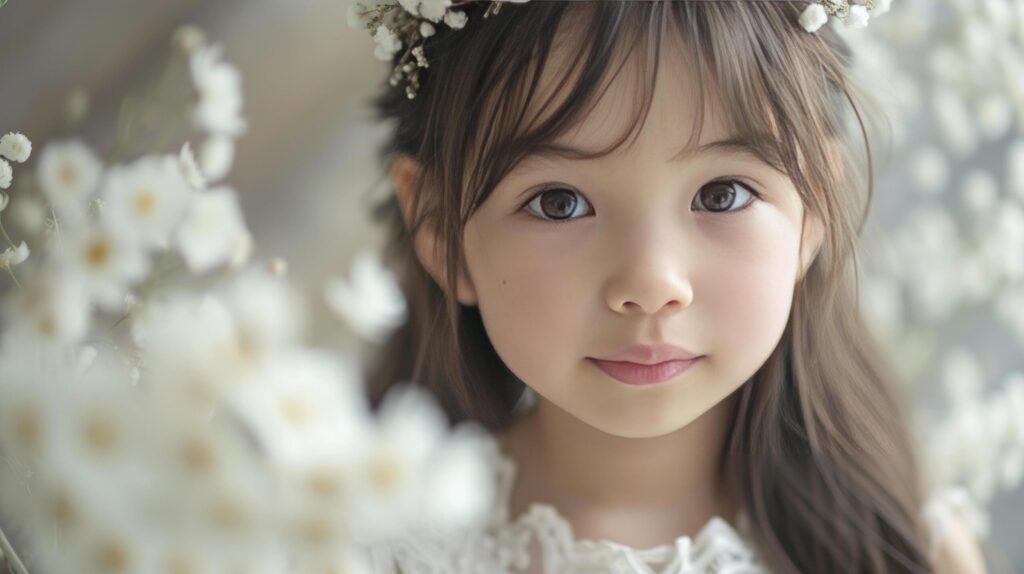 Portrait of a Japanese 5-Year-Old Girl Free Photo