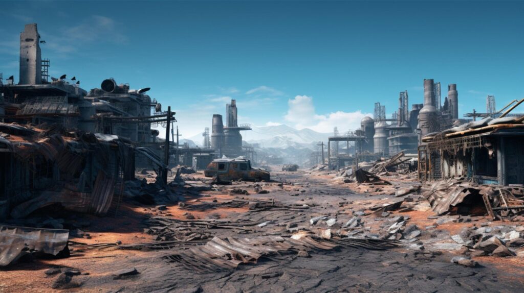 Post Apocalyptic Wastelands game background Free Photo