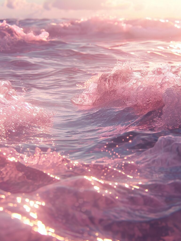 Purple ocean waves Free Photo