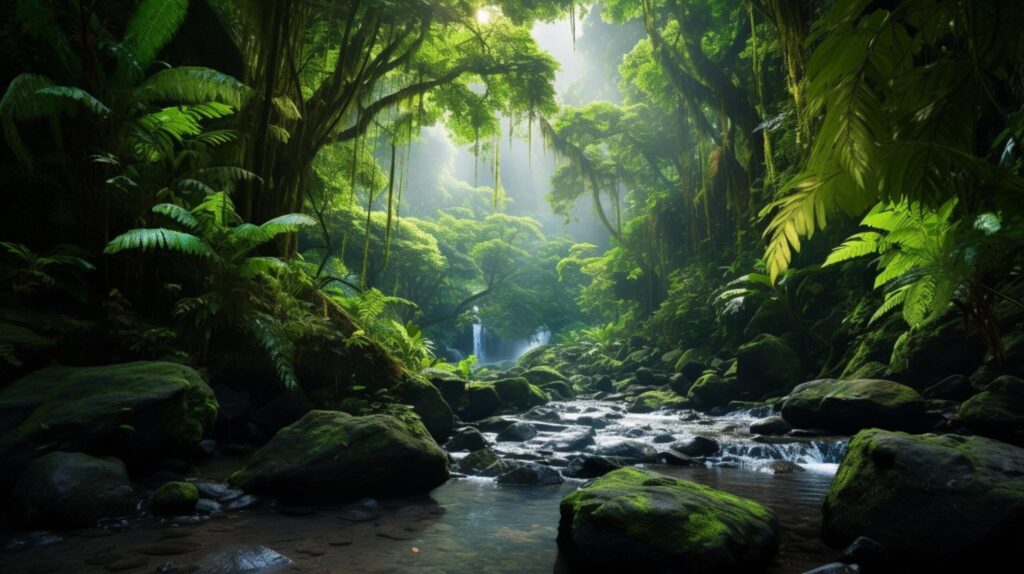 Rainforest Landscape Background Free Photo