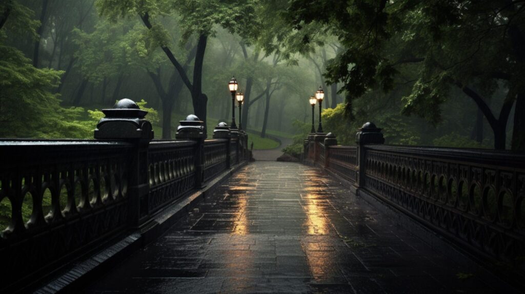 Rainy Bridge Background Free Photo