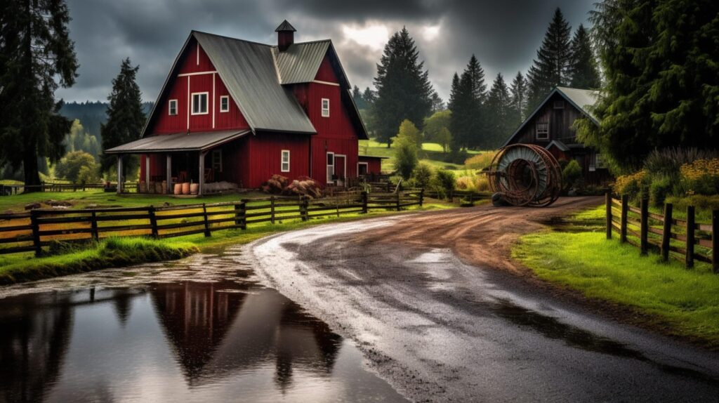 Rainy Farm Experiences Background Free Photo