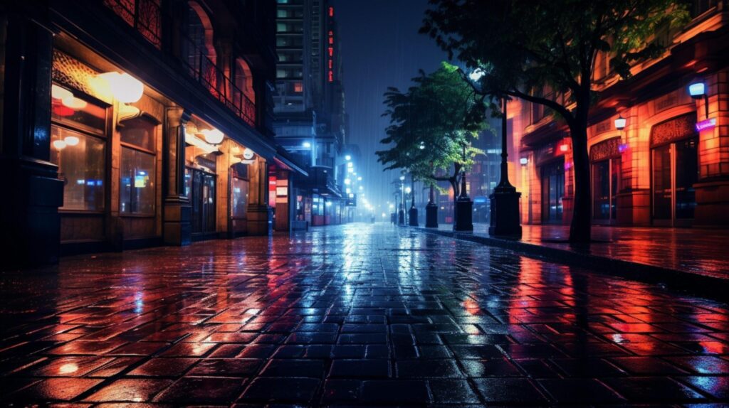 Rainy Night Background Free Photo