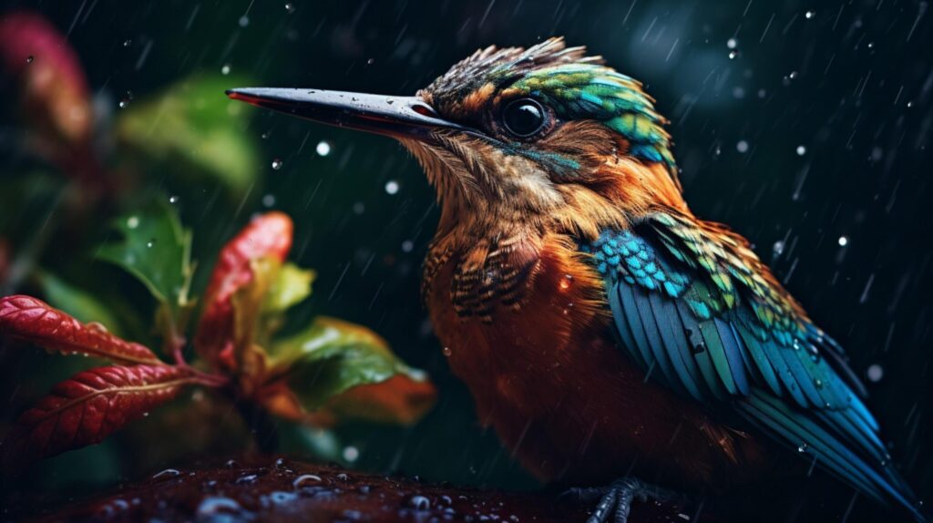 Rainy Wildlife and Nature Patterns background Free Photo