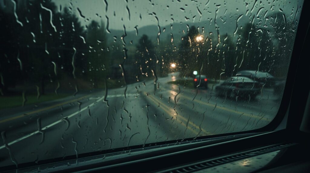 Rainy Windshield Views Background Free Photo