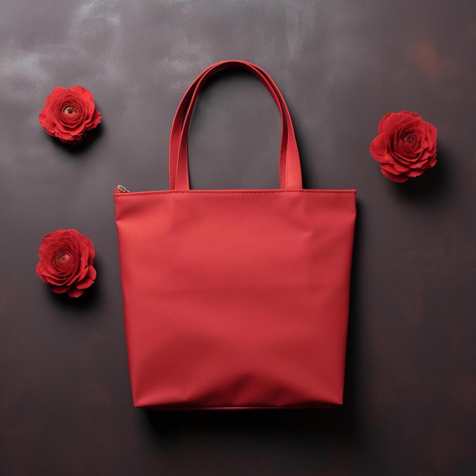 AI generated realistic tote bag mockup on isolated background Stock Free