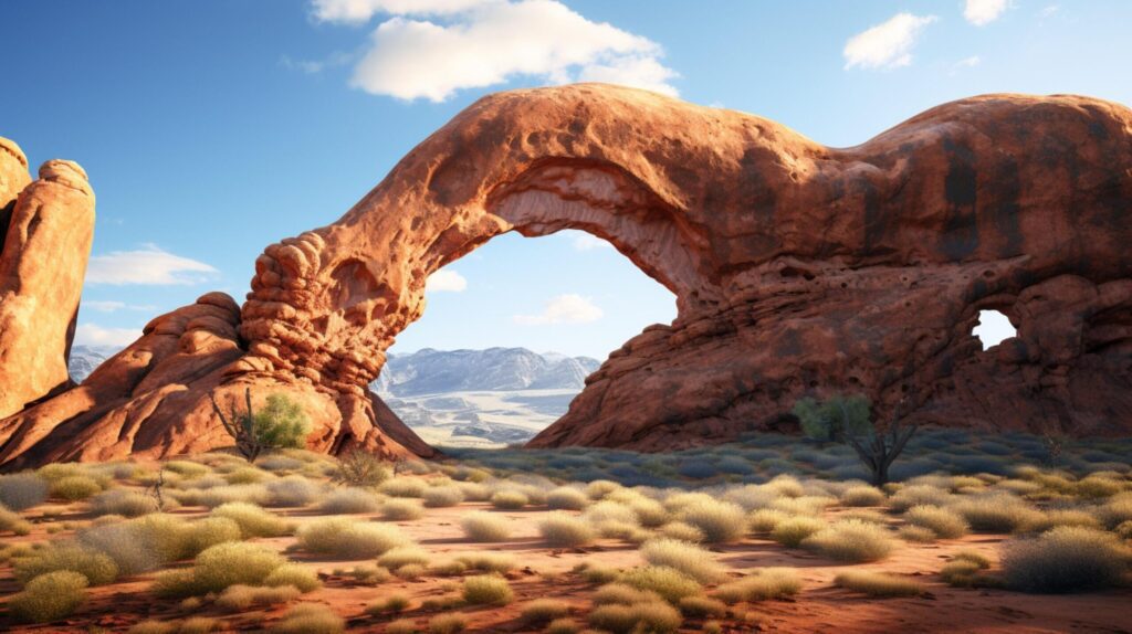 Red Rock Arches Nature Background Free Photo