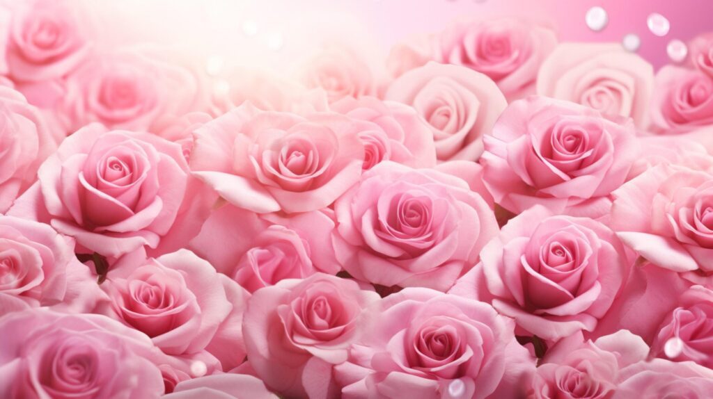 Romantic Pink Roses Floral Background Free Photo