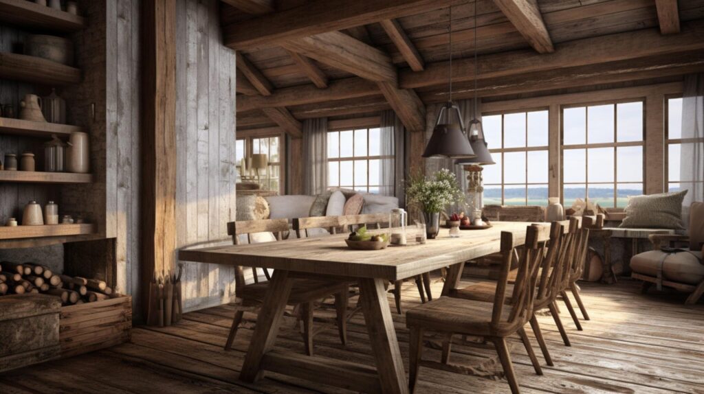 Rustic Farmhouse interior design Free Photo