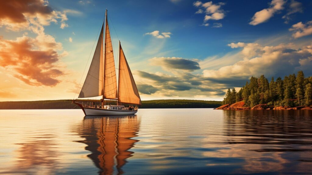 Sailing and Boating on Lakes background Free Photo