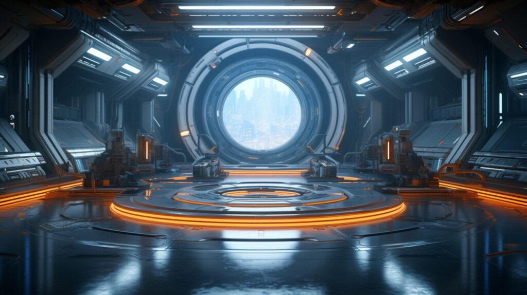 Sci-Fi Space Environments game background Free Photo