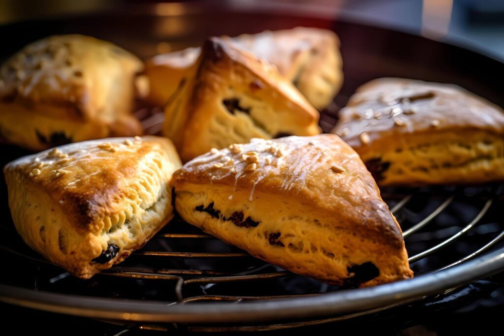 Scones – Popular in the United Kingdom, scones are lightly sweetened baked goods, similar to a bread roll, often served with clotted cream and jam Free Photo