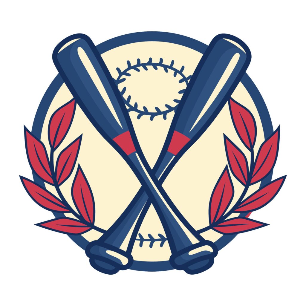 Simple Baseball Club Logo. Vector Illustration Free Vector