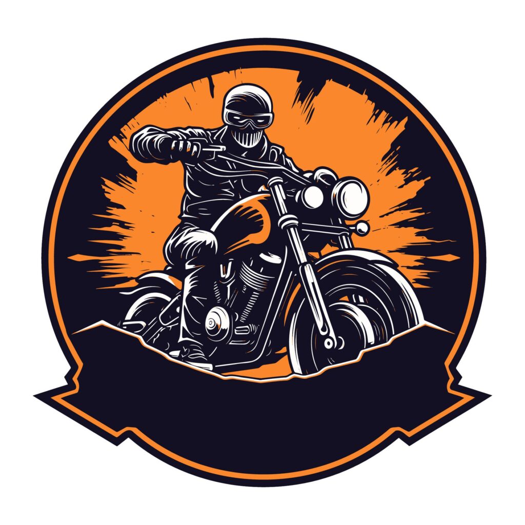 Simple Motorcycle Cub Logo. Vector Illustration Free Vector