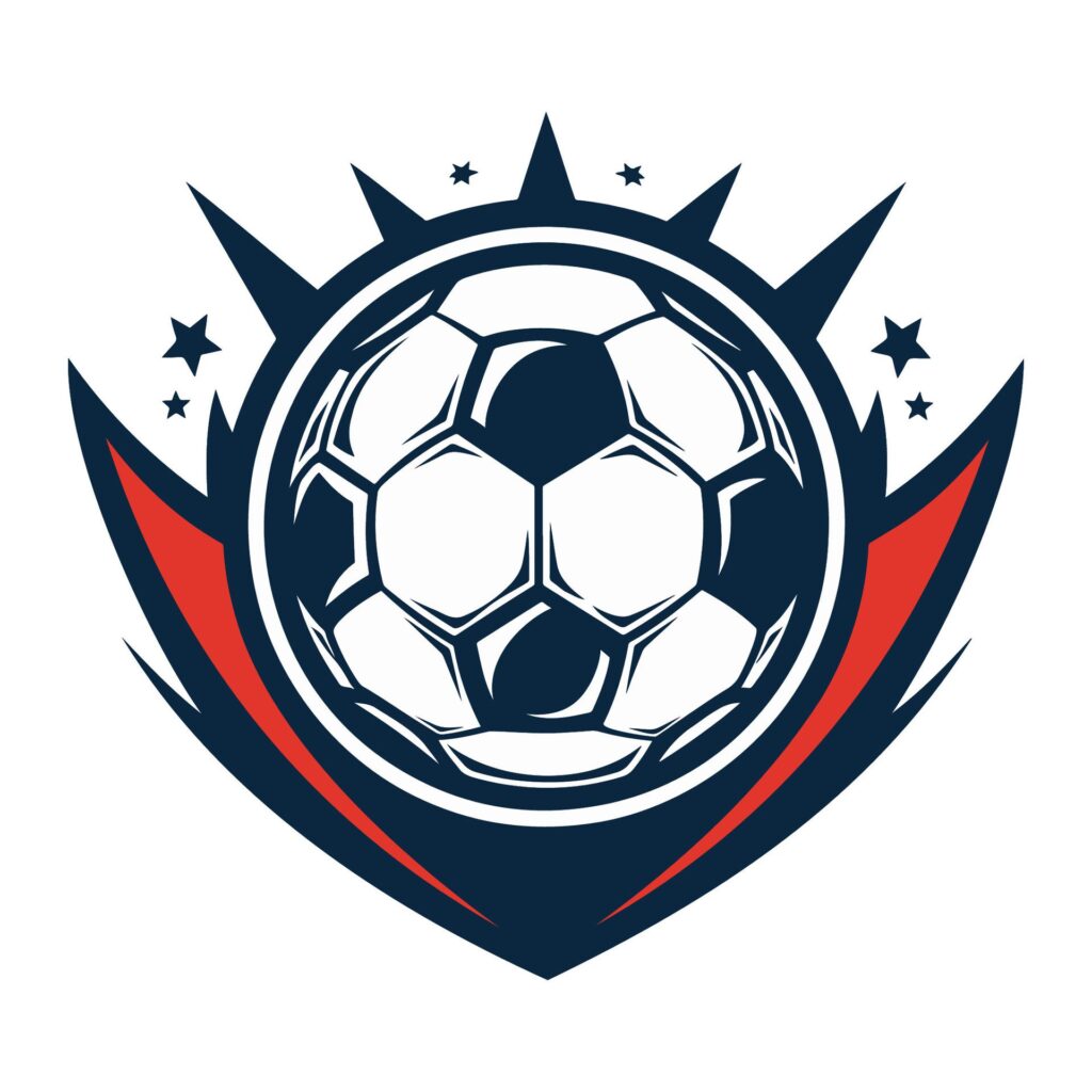 Simple Soccer Club Logo. Vector Illustration Free Vector