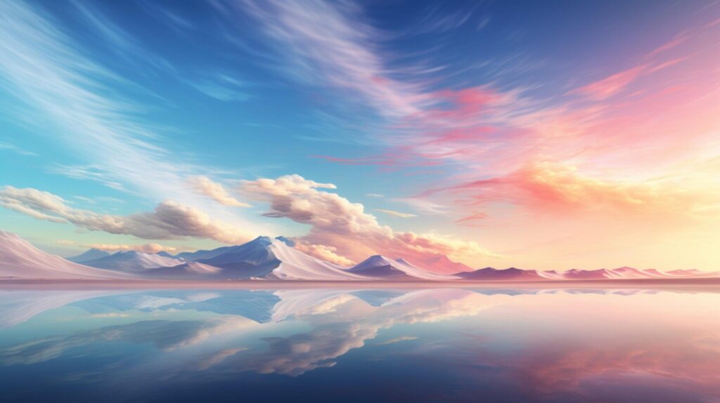 Sky with Abstract Land Art Background Free Photo