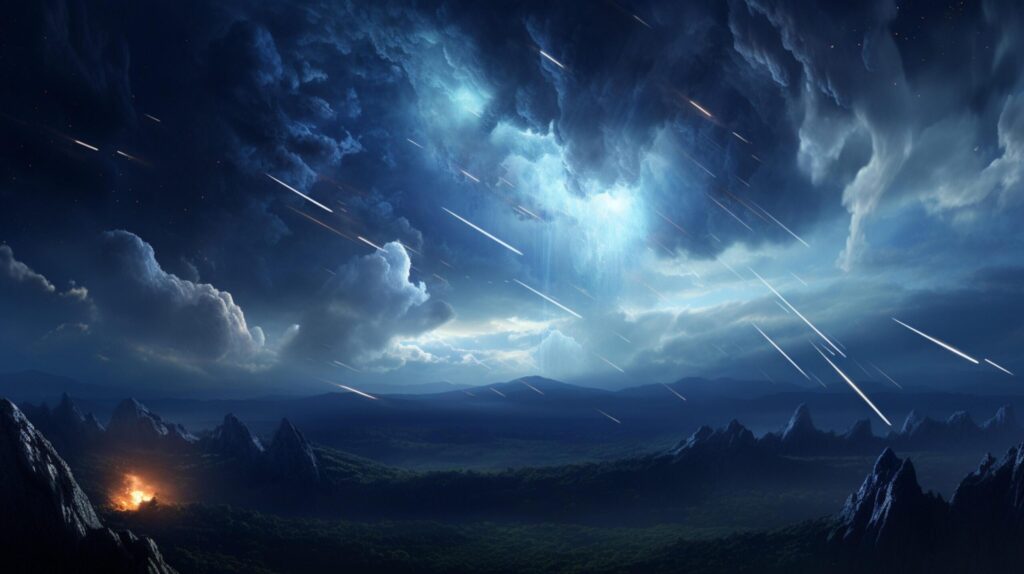 Sky with Comets Background Free Photo