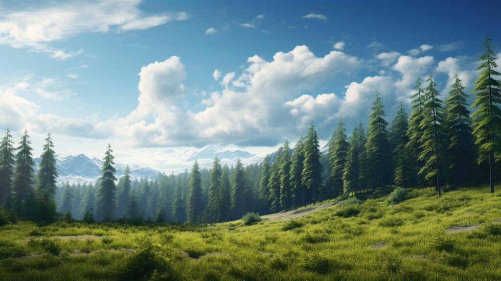 Sky with Forest Background Free Photo