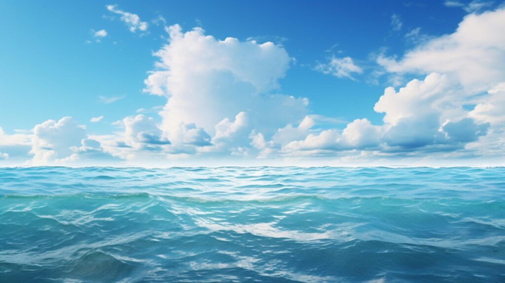 Sky with Ocean Background Free Photo