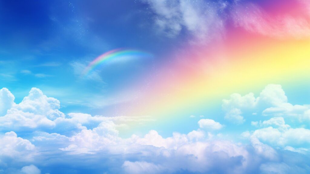 Sky with Rainbow Background Free Photo