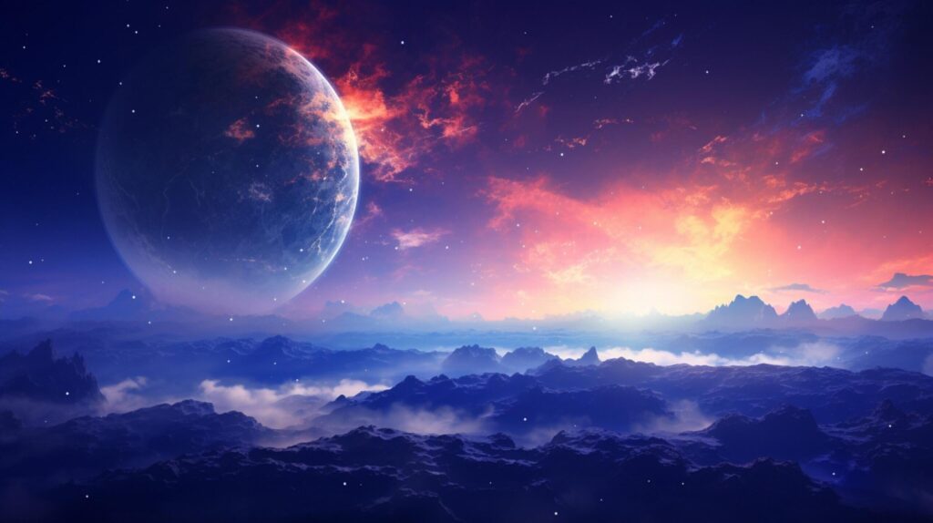 Sky with Space Exploration Background Free Photo