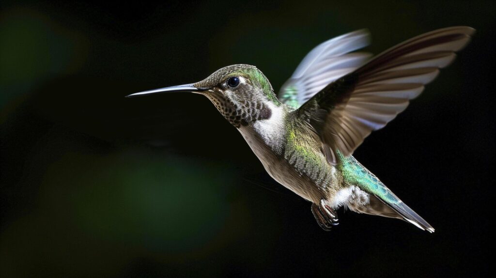 small bird flying against green background Ai generated Free Photo