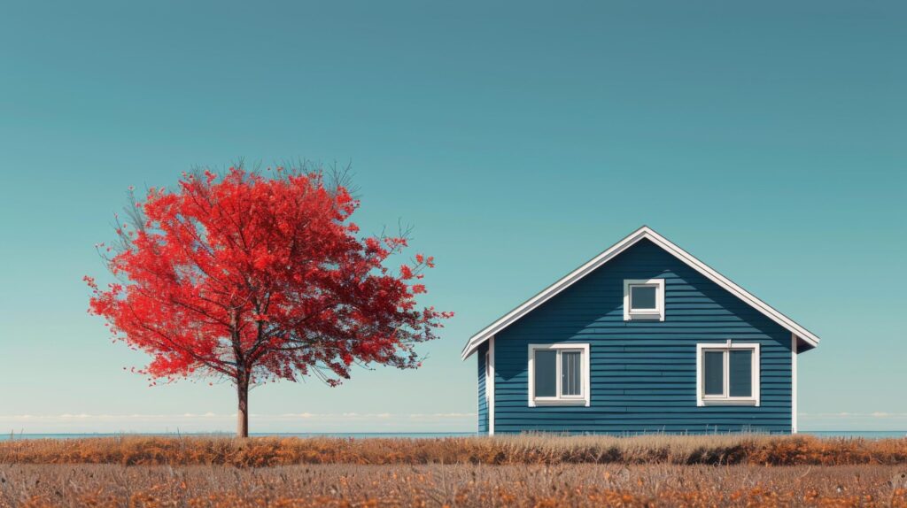 Small House on Lush Green Field Free Photo