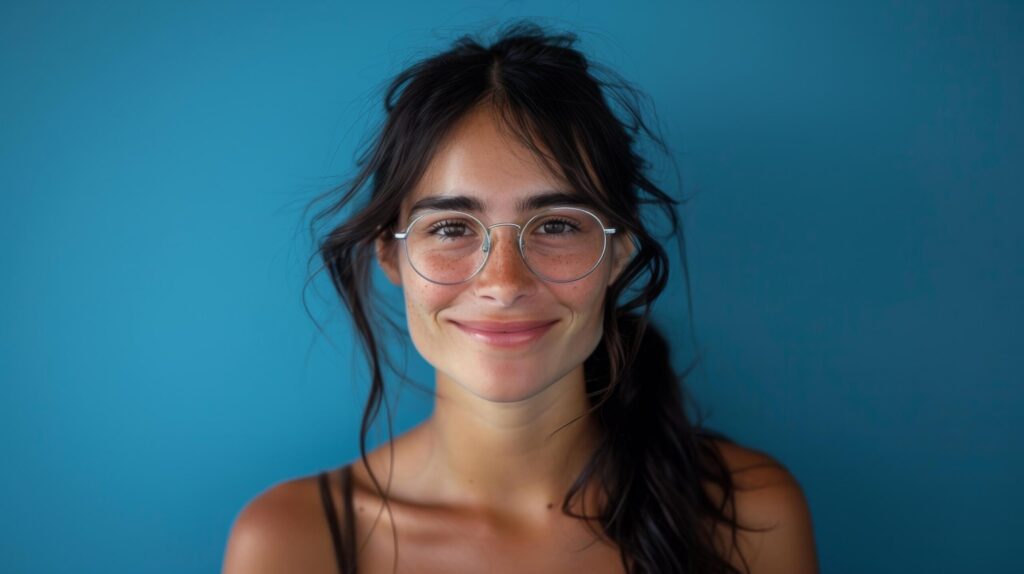 Smiling Woman With Glasses Free Photo