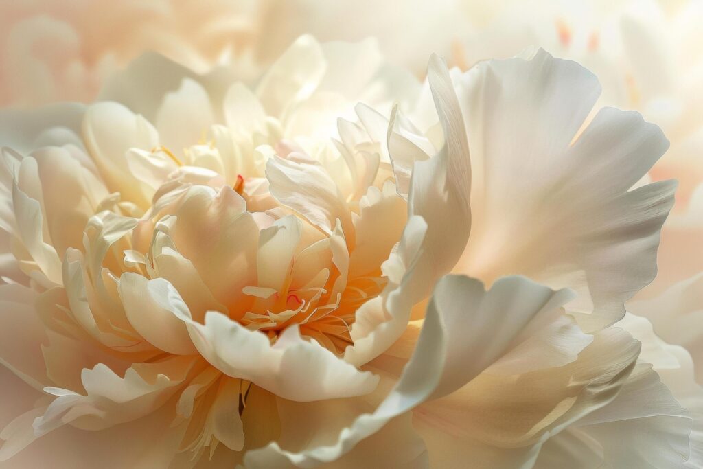 Soft Glow Peony Close Up Free Photo