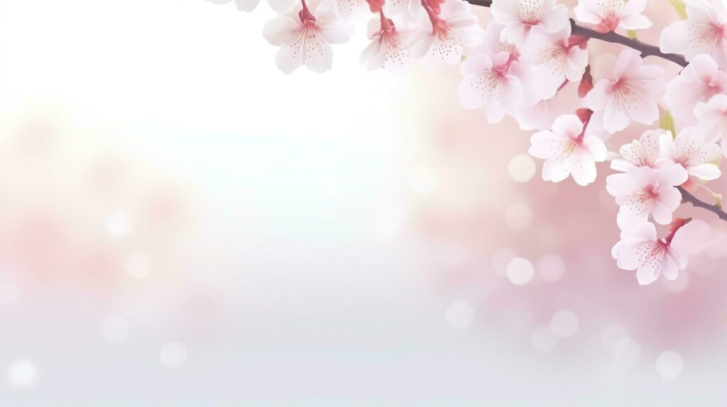 
									AI generated spring sakura background with copy space Free Photo