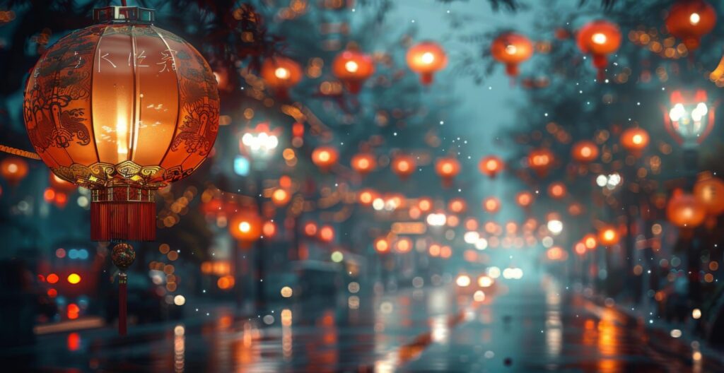 Street Filled With Red Lanterns Free Photo