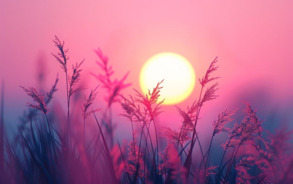 Sunset Serenity in the Grasses Free Photo