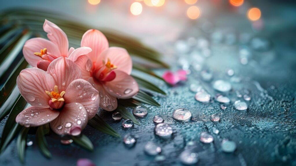 Table Decorated With Candles and Flowers Free Photo