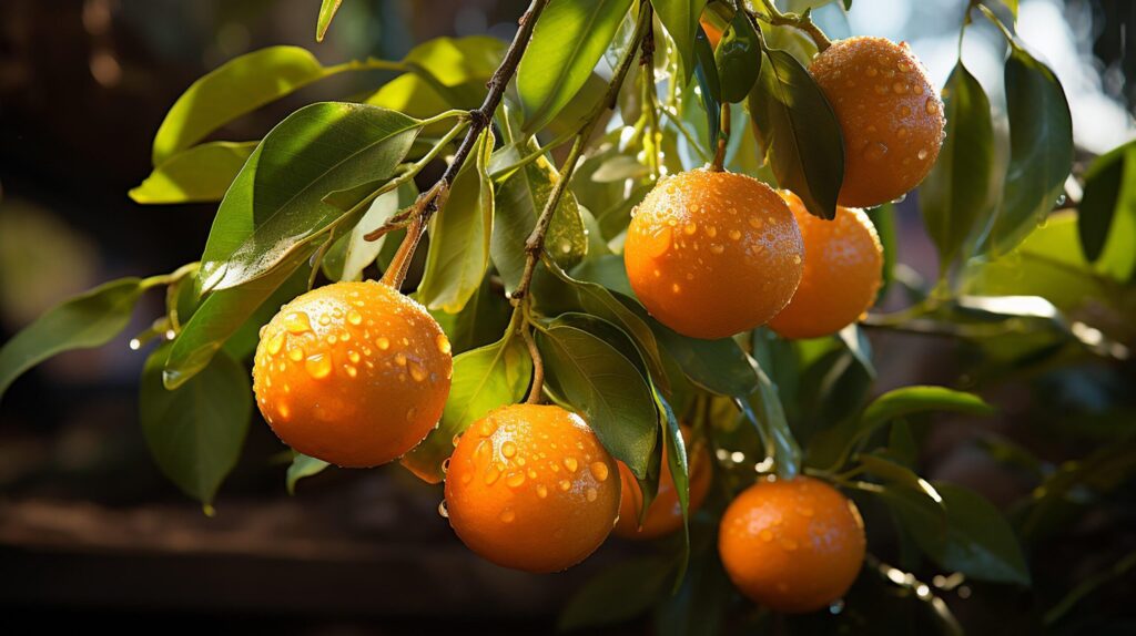 The Oranges Are Hanging On A Tree In The Garden Background Free Photo