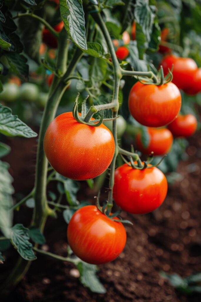 Tomatoes Growing in a Garden Free Photo