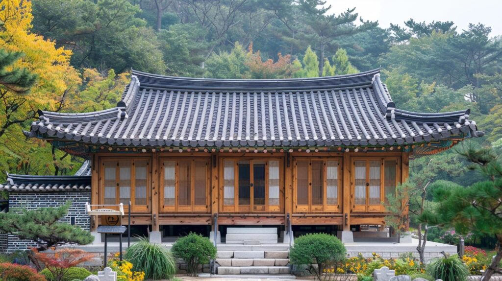 Traditional Korean architecture ancient style South KoreaTop Travel landmark in Seoul Korea Free Photo