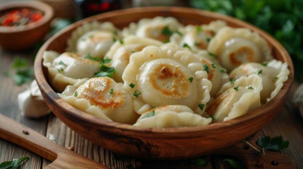 Traditional russian dumplings Free Photo