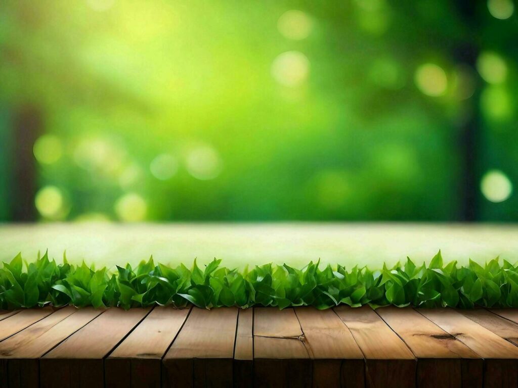 AI generated Tree and wood nature design with bokeh effect background. Stock Free