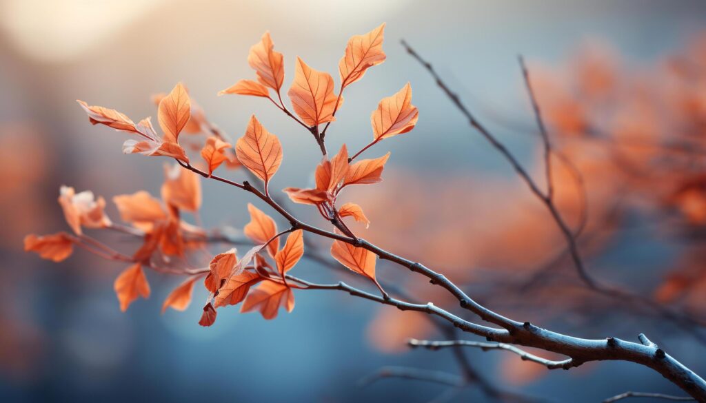 Vibrant autumn tree, yellow leaves, nature beauty in close up generated by AI Free Photo