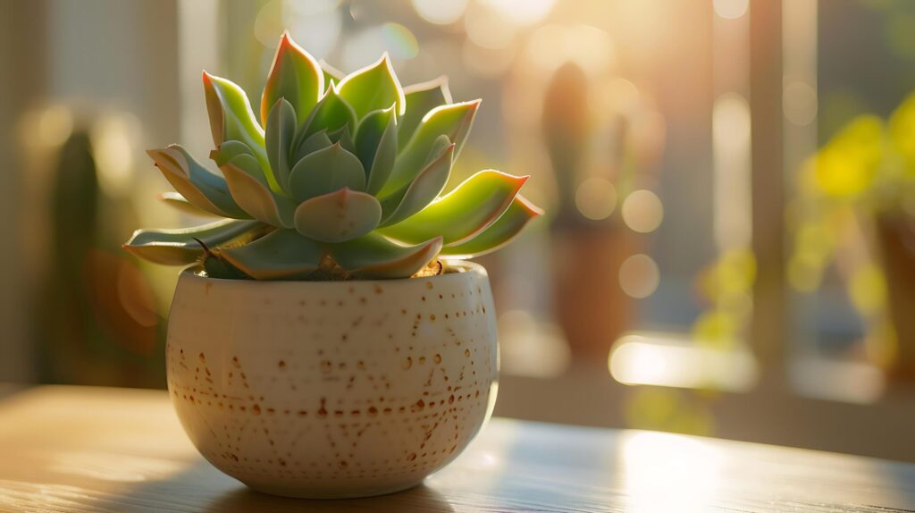 Vibrant Green Leaf in Focus Amidst SunlightDappled Foliage Free Photo