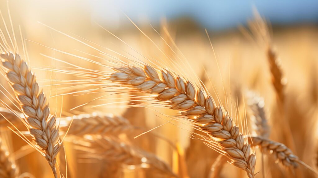 Wheat Field in Sunlight, Close up. Free Photo