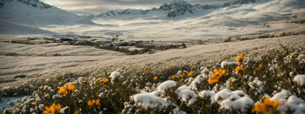 Winter Flowers Photos with powerful presence of the blooms, showcasing the resilience and elegance of nature in winter’s embrace. Free Photo