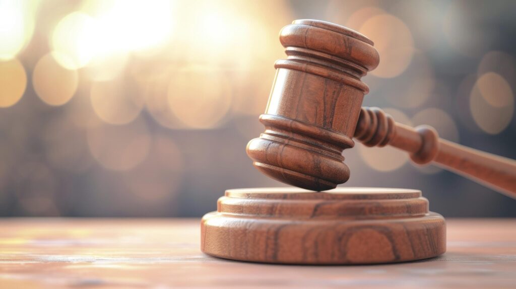 wooden gavel in court on a wooden stand stock photo Free Photo