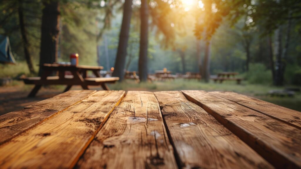 Woodland Campsite at Dawn Free Photo