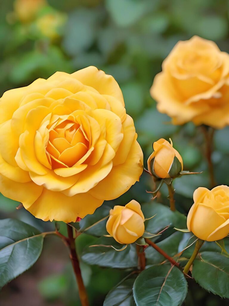 Yellow Rose closeup view, beautiful yellow red rose flower panoroma rose Free Photo