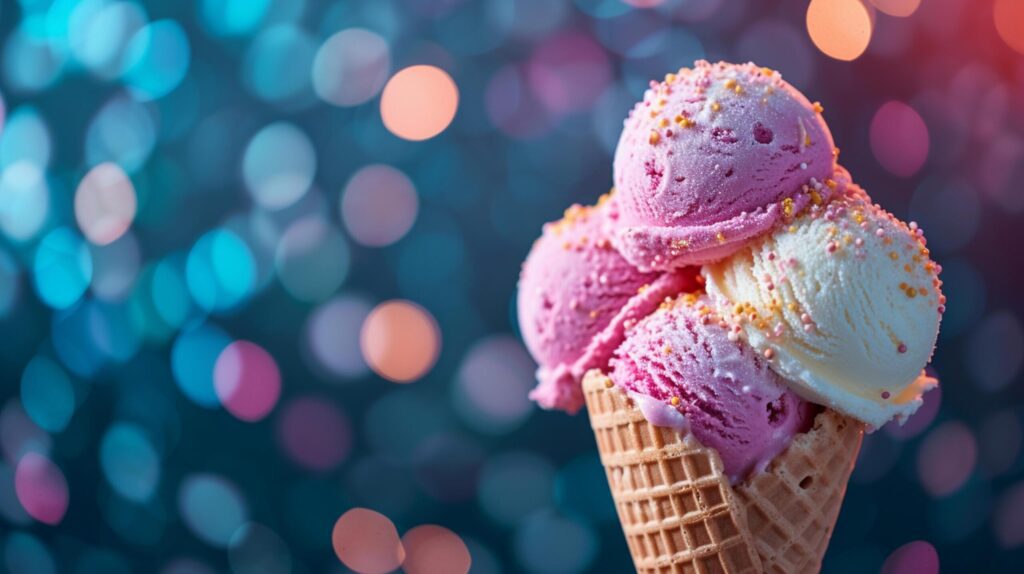 Yummy icecream with blur background Free Photo