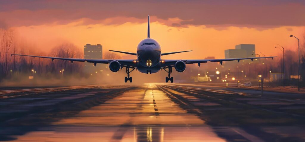 Airplane background. Illustration Free Photo