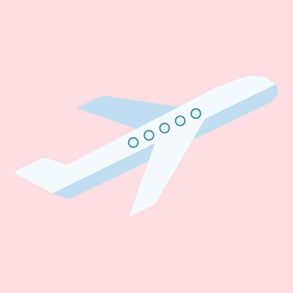 Airplane flying transport icon isolated Stock Free